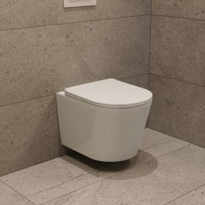 Pack WC bâti-support + WC suspendu sans bride Ceramia avec abattant SoftClose + plaque (ROCE14WT06-FR)