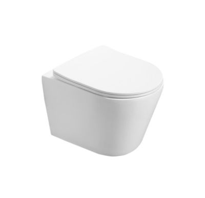 Pack WC Bâti-support + WC Swiss Aqua Technologies Infinitio sans bride, fixation invisible + Plaque chrome