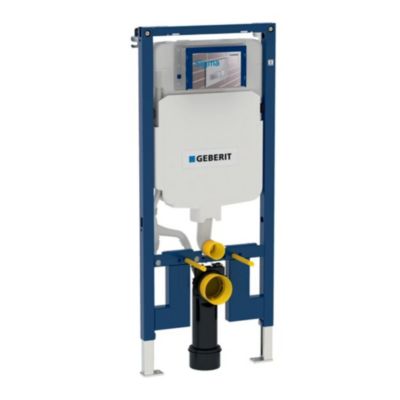 Pack WC Bati-support Geberit Duofix UP720 extra-plat + WC sans bride Livea Bello + Abattant softclose + Plaque blanche