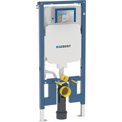 Pack WC Bati-support Geberit Duofix UP720 extra-plat + WC sans bride Livea Bello + Abattant softclose + Plaque blanche