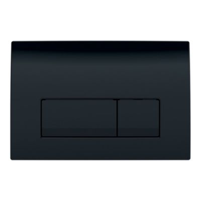 Pack WC Bati-support Geberit Duofix + WC sans bride SAT Infinitio Noir mat + Abattant frein de chute + Plaque Noire (BlackInfini