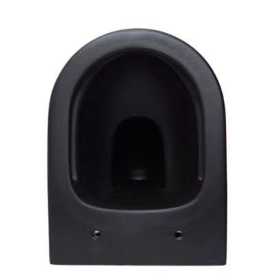 Pack WC Bati-support Geberit Duofix + WC sans bride SAT Infinitio Noir mat + Abattant frein de chute + Plaque Noire (BlackInfini