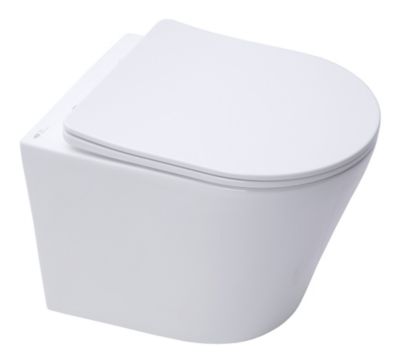 Pack WC Bati-support Geberit UP320 + WC Swiss Aqua Technologies Infinitio sans bride + Abattant softclose + Plaque blanche