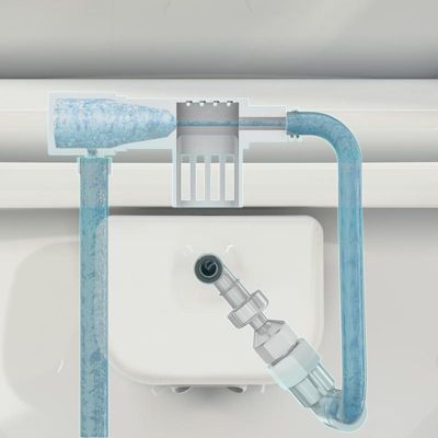 Pack WC Bati-support Geberit + WC sans bride SAT avec bidet thermostatique + Abattant softclose + Plaque Blanche (SATCleanGeb3)