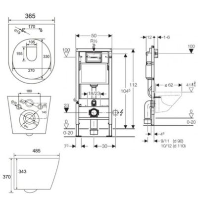 Pack WC Bati-support Geberit + WC Swiss Aqua Technologies Infinitio sans bride + Plaque Blanc alpin (InfinitioGeb1)