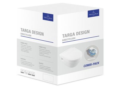 Pack WC cuvette suspendue sans bride avec abattant Targa Design Villeroy & Boch