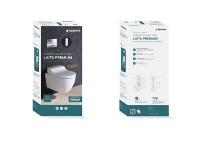 Pack WC japonais lavant suspendu Geberit Laita Premium Rimfree