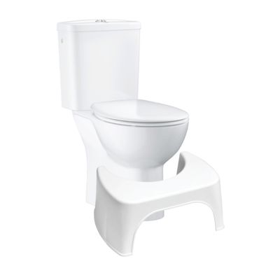 Tabouret Toilette Physiologique 2 Marches Empilable MR.SIGA – Repose-Pieds WC Antidérapant Gris