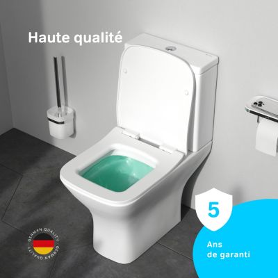 Pack WC à poser sortie horizontale sans bride, Gem, avec couvercle de ...