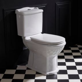 Pack wc rétro à poser en céramique Sortie Horizontale