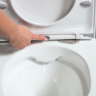 Pack WC Rapid SL + Cuvette sans bride SAT, fixations invisibles + Plaque Chrome (RapidSL082-SATrimless-1)