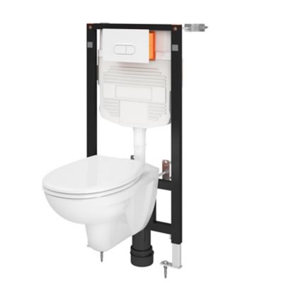 Pack WC suspendu avec abattant et bâti-support universel, GoodHome Lagon