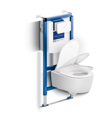 Pack WC suspendu avec bâti + WC, Villeroy et Boch Avento