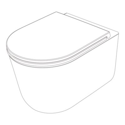 Pack WC suspendu avec cuvette sans bride effet Vortex Luvia et bâti universel Siamp