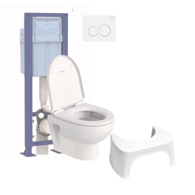 Pack WC suspendu compact sans bride DURAVIT Duravit No.1 abattant frein ...