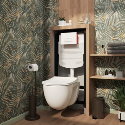 Pack WC suspendu sans bride + bâti, GoodHome Winam