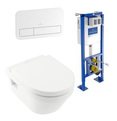 VILLEROY & BOCH Pack complet WC suspendu bride fermée avec bati