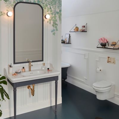 Pack WC suspendu sans bride à économie d'eau JACOB DELAFON Cléo 1889 +  abattant + bâti-support + plaque ronde blanche