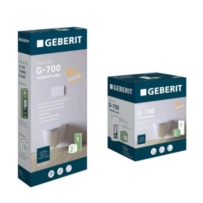 Pack WC suspendu sans bride, Geberit G-700 Turboflush