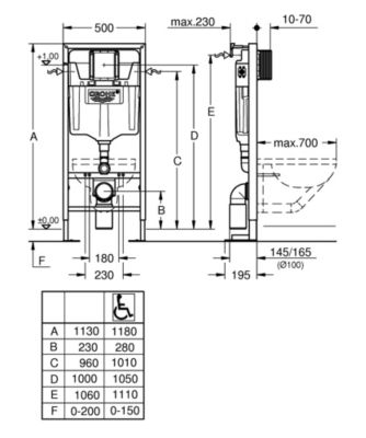 Pack WC suspendu sans bride Grohe Solido Vortex