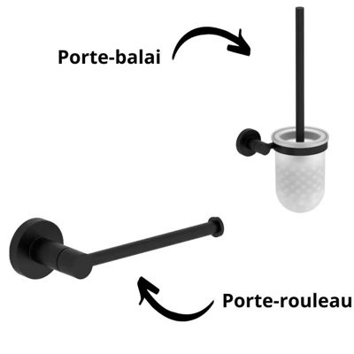 Pack WC suspendu sans bride  JACOB DELAFON Elite + bâti-support + plaque Noir brillant/Noir mat + accessoires