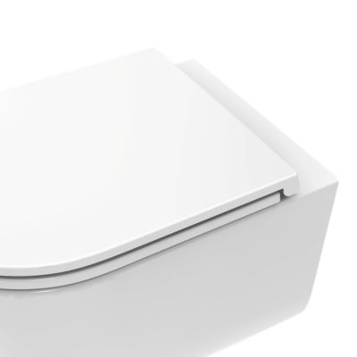 Pack WC suspendu sans bride Luvia avec bâti-support sol et mur autoportant Silgo GoodHome