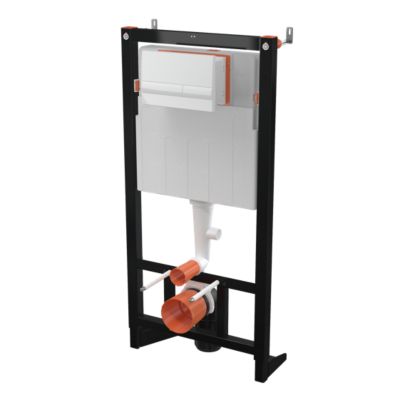 Pack WC suspendu sans bride Luvia avec bâti-support sol et mur autoportant Silgo GoodHome
