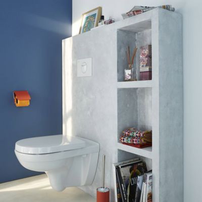 Pack WC à poser sans bride sortie horizontale Villeroy & Boch Direct Flush  NF