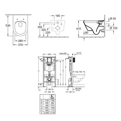 Pack WC suspendu sans bride VILLEROY ET BOCH Architectura + abattant + plaque chromée + bâti Grohe