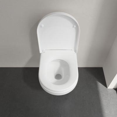 Pack WC suspendu sans bride VILLEROY ET BOCH Architectura + abattant + plaque chromée + bâti Grohe