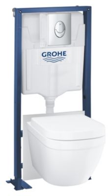 Pack WC suspendu universel sans bride, Grohe Solido Triple Vortex