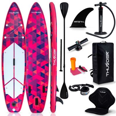Paddle gonflable 320 cm planche SUP pour nager Thunder résistante ensemble avec siège pagaie et sac à dos 1 pièce.
