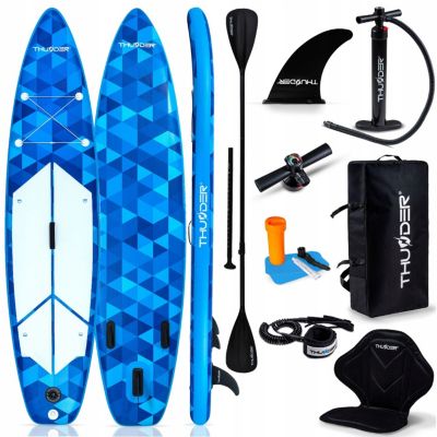 Paddle gonflable 320 cm planche SUP pour nager Thunder solide avec siège pagaie et ensemble d'accessoires 1 pièce.
