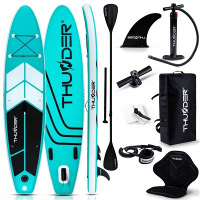 Paddle gonflable 320 cm planche SUP pour nager Thunder stable accessoires avec siège pagaie et ensemble 1 pièce.
