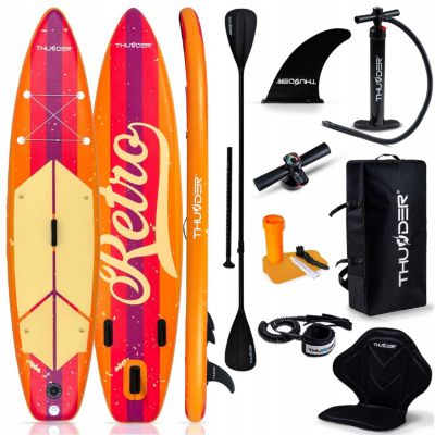 Paddle gonflable 320 cm planche SUP pour nager Thunder stable ensemble avec siège et accessoires 1 pièce.