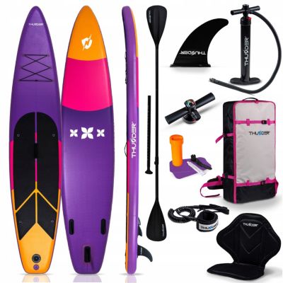 Paddle gonflable 365 cm planche SUP pour nager Thunder ensemble avec siège pagaie et sac à dos 1 pièce.