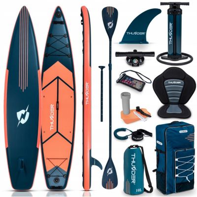 Paddle gonflable 365 cm planche SUP pour nager Thunder professionnelle avec siège sac à dos et ensemble d'accessoires 1 pièce.