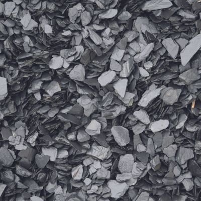 Paillage ardoise 10/40 mm (Sac de 25 kg) - Noir 25 kg