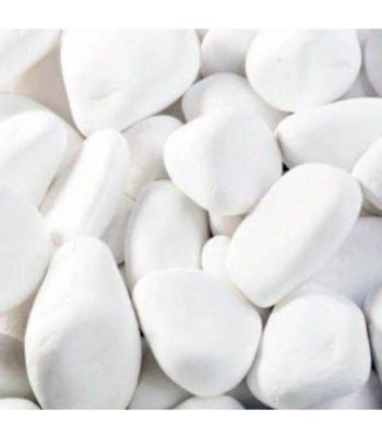 Paillage minéral Galet marbre blanc Carrare 40-60mm  10 sacs 25 kg - F-PAI011-10x25