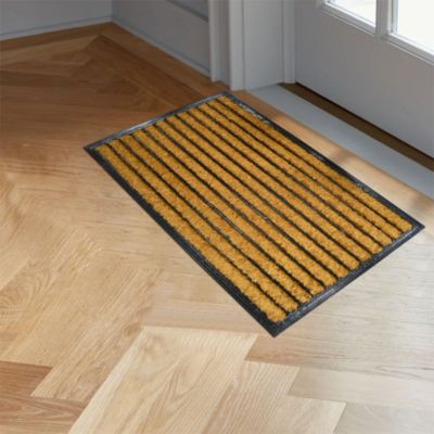 Paillasson coco caoutchouc Bugala à rayures GoodHome L.45 x l.75 cm