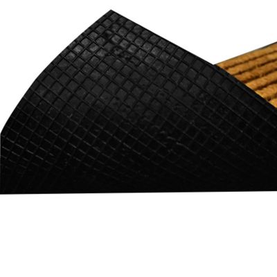 Paillasson coco caoutchouc Bugala à rayures GoodHome L.45 x l.75 cm