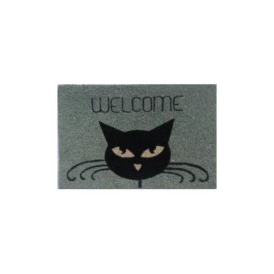 Paillasson Coco Gris 40 X 60 Cm Chat Castorama