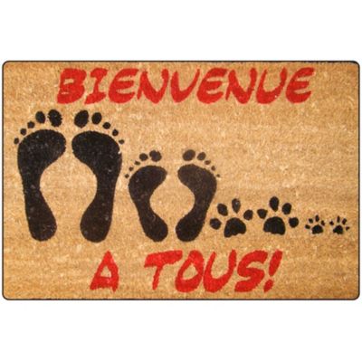 Paillasson coco imprime bienvenue