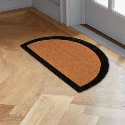 Paillasson coco Kebir cadre GoodHome noir L.45 x l.75 cm