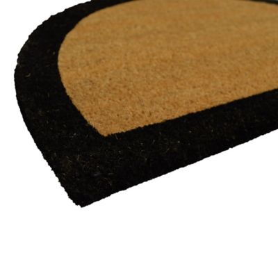 Paillasson coco Kebir cadre GoodHome noir L.45 x l.75 cm