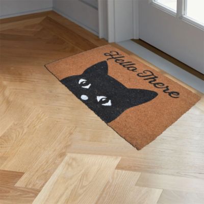 Paillasson coco Kebir Chat Hello there GoodHome L.60 x l.40 cm