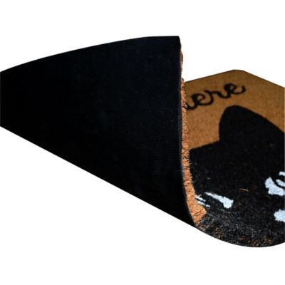 Paillasson coco Kebir Chat Hello there GoodHome L.60 x l.40 cm