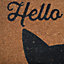 Paillasson coco Kebir Chat Hello there GoodHome L.60 x l.40 cm