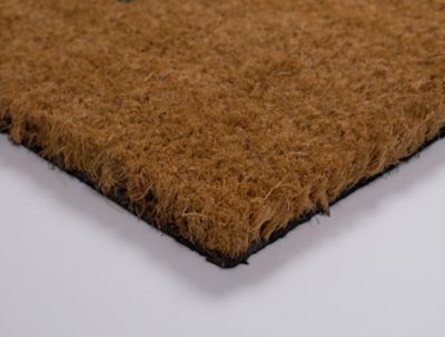 Paillasson d’entrée en fibres de coco décoratif damier vert 40 x 60 cm Sweetsol