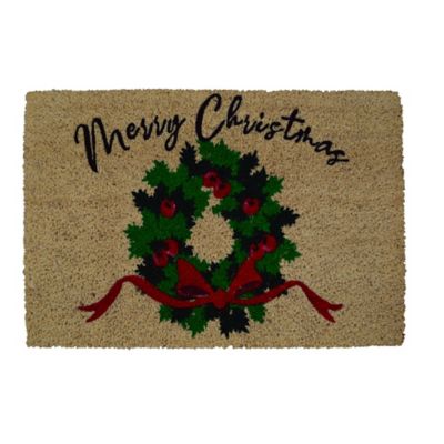 Paillasson de Noël en fibre de coco naturelle Merry Christmas 40 x 60 cm GoodHome